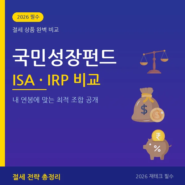 2026 직장인 절세 상품, 연봉별 최적 조합 찾기