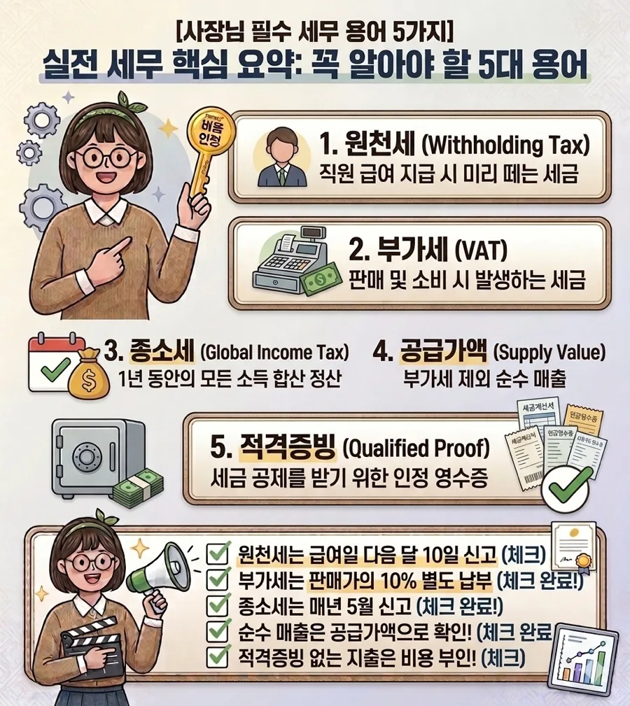 2026년 세무 용어 완전 정복: 원천세부터 부가세까지 핵심 정리 2