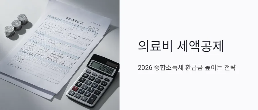 2026 종합소득세 의료비 공제, 환급금 극대화 전략 3가지 2