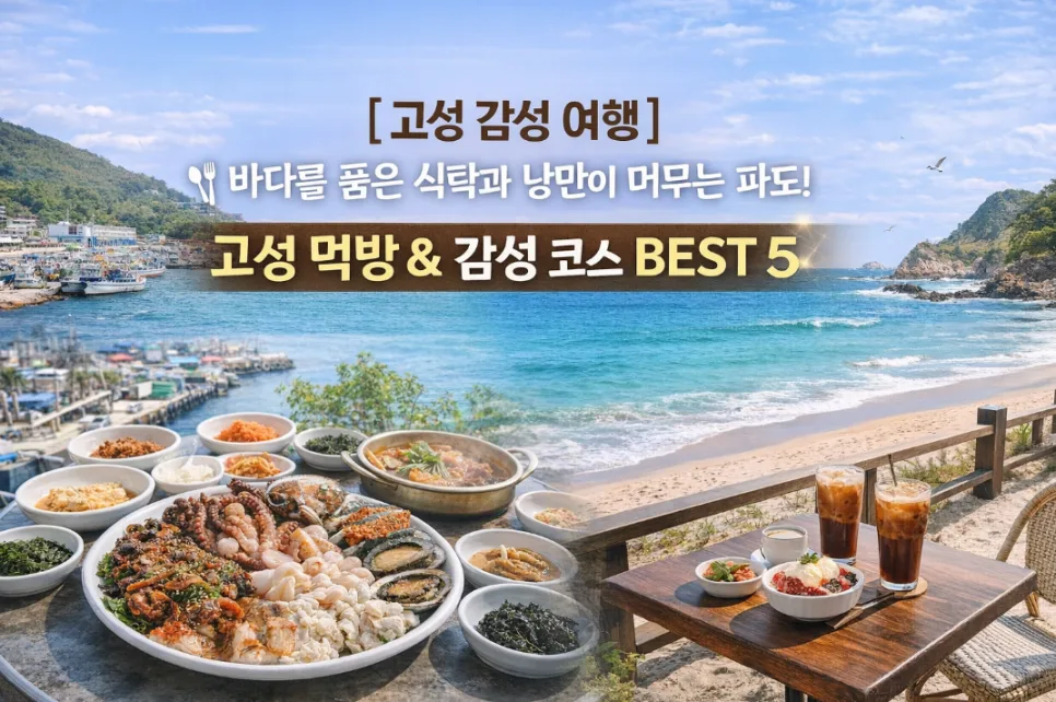 고성 감성 여행 코스 2026: 바다 품은 식탁 BEST 5 (먹방 & 낭만) — 한국여행 — i0865