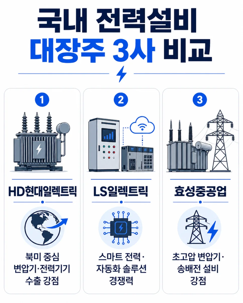 AI 전력 인프라 수혜주 2026: HD현대일렉트릭 등 3대장 분석 2