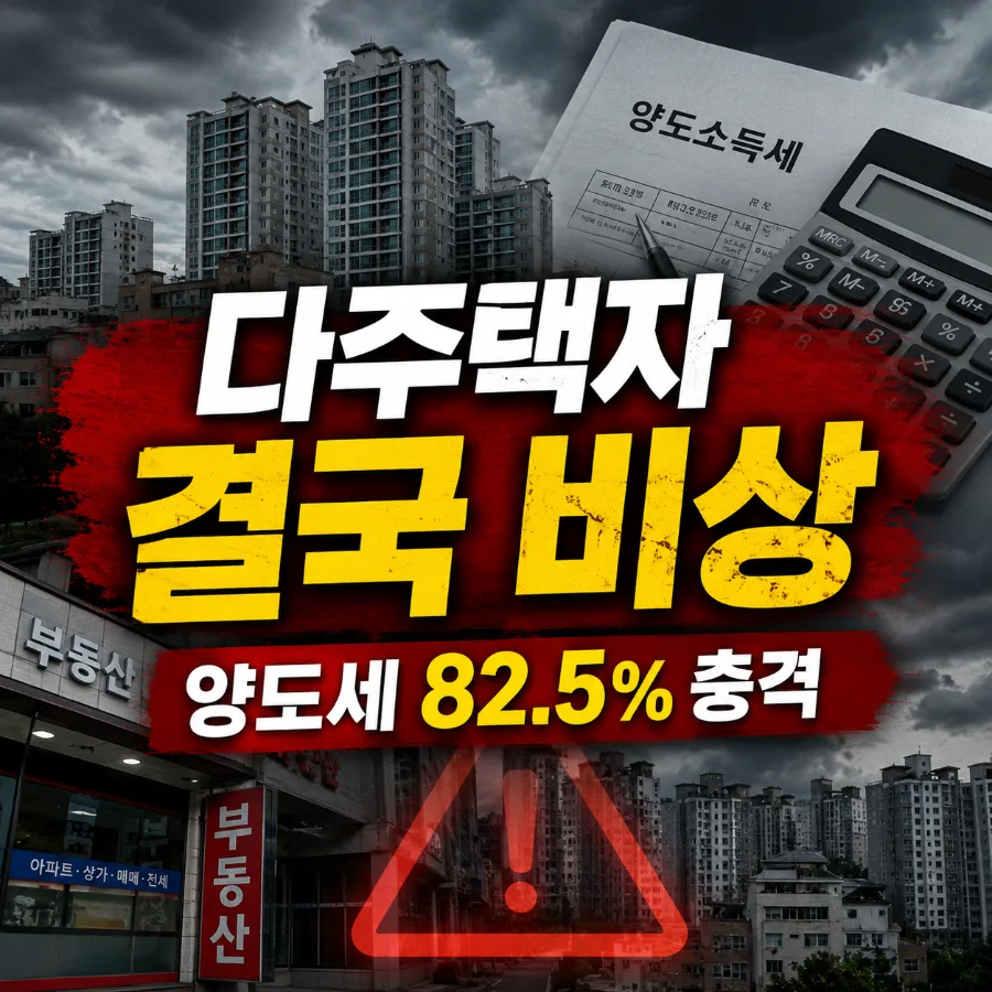 다주택자 양도세 중과 재개 2026: 3주택 세금 폭탄 피하는 법