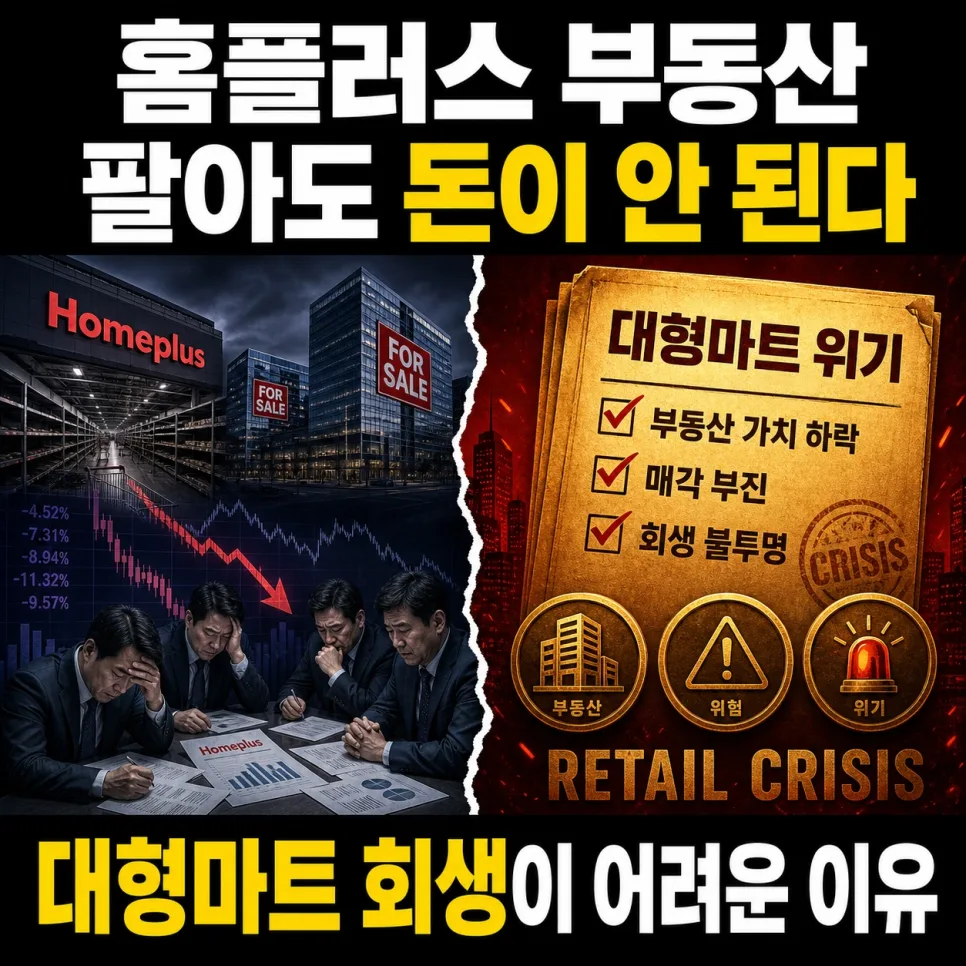 홈플러스 회생, 부동산 매각해도 돈이 안 도는 이유는? 2026년 분석