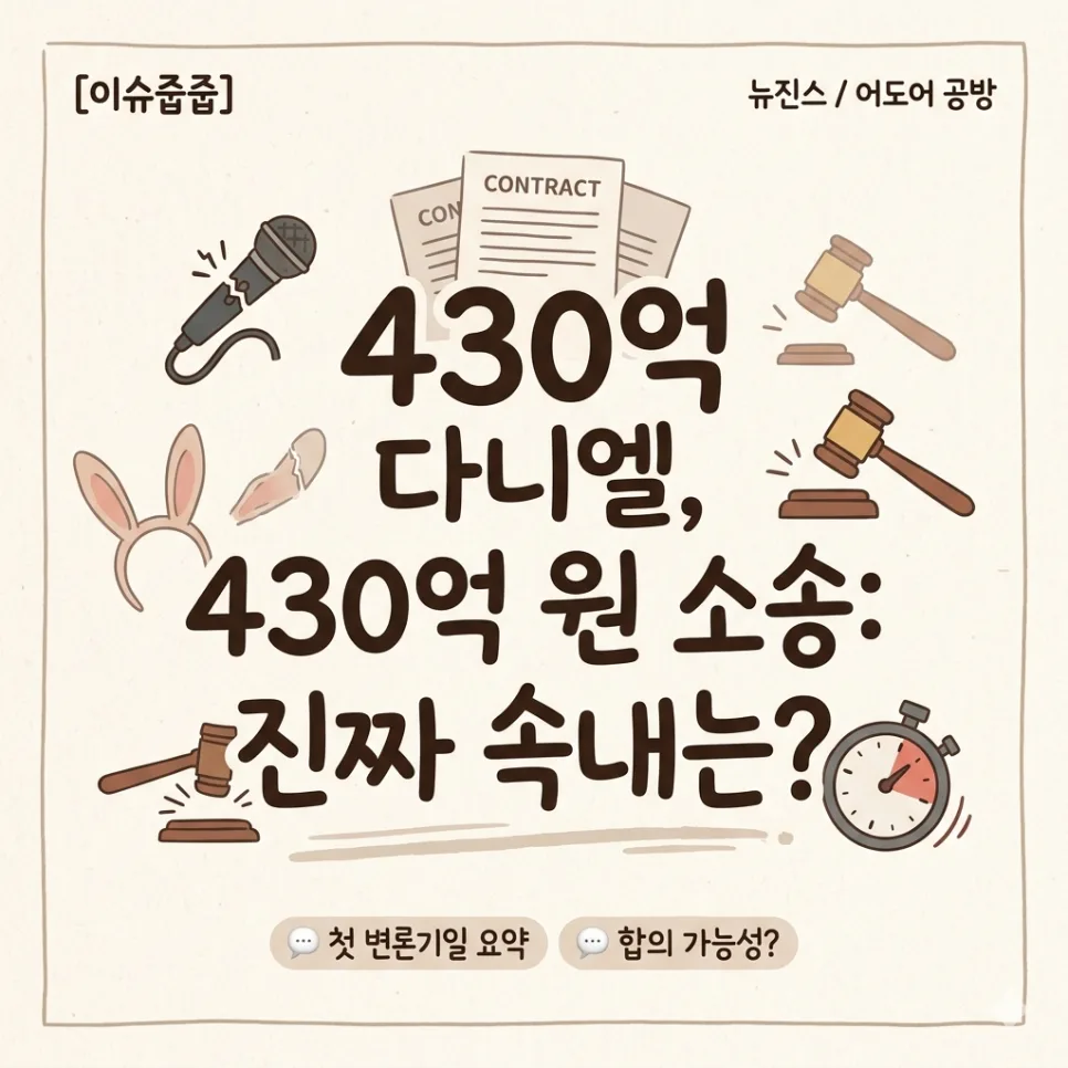 뉴진스 다니엘 430억 소송, 복귀 무산 이유와 2026년 전망 — 일상·에세이 — issuejubjub