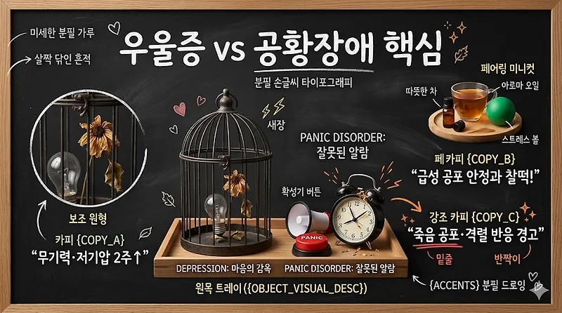 우울증 vs 공황장애, 3가지 핵심 차이점과 구분법 — 건강·의학 — write7279