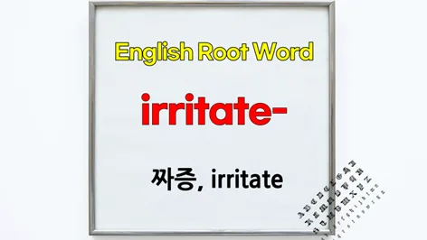 영단어 어근 irrit- 2026: 짜증, 자극의 어원 완벽 분석 — 어학·외국어 — softca
