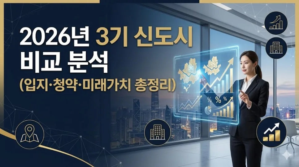 3기 신도시 청약 전략 2026: 입지 vs 당첨 확률 비교 분석