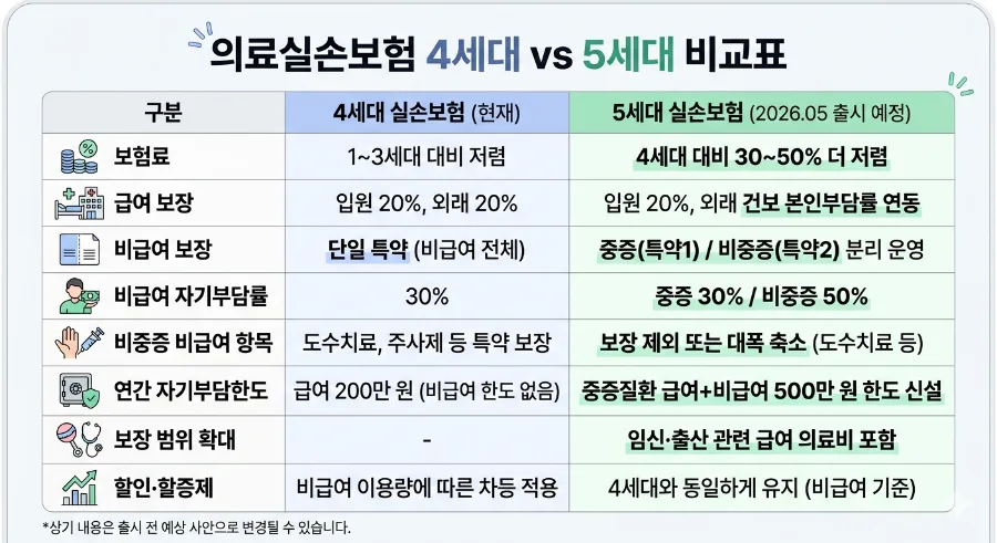 5세대 실손보험, 4세대 전환 권유의 진실 2026 2