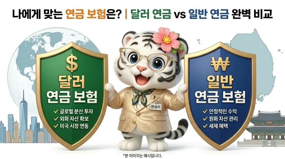 달러연금보험 vs 일반연금보험: 20년 후 현금흐름 비교 2026