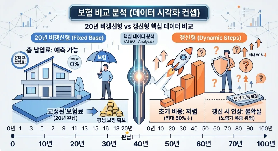 비갱신형 vs 갱신형 보험 비교 2026: 현명한 선택 가이드 2