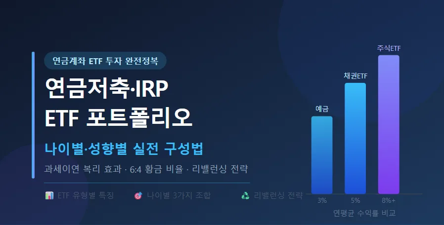 연금저축 IRP ETF 포트폴리오 2026: 나이별·성향별 최적 구성법