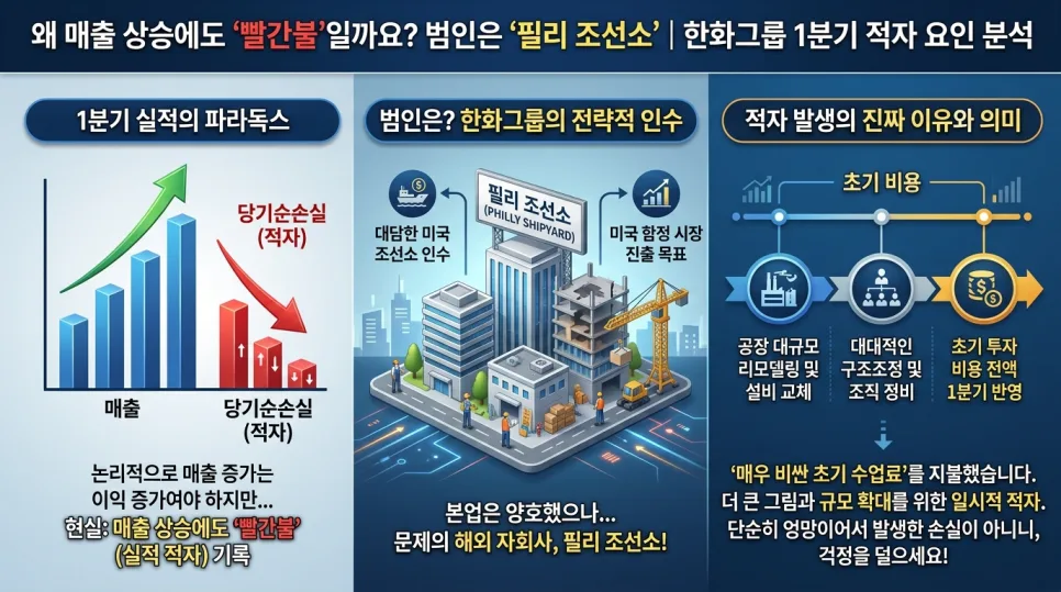 한화시스템 2026년 적자 원인: 필리조선소 비용, 본업은 안전할까? 2
