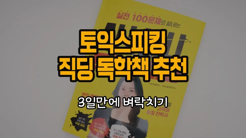 토익스피킹 독학 3일 완성 전략 2026: 직장인 맞춤 후기 — 교육·학문 — chosun_stevejobs