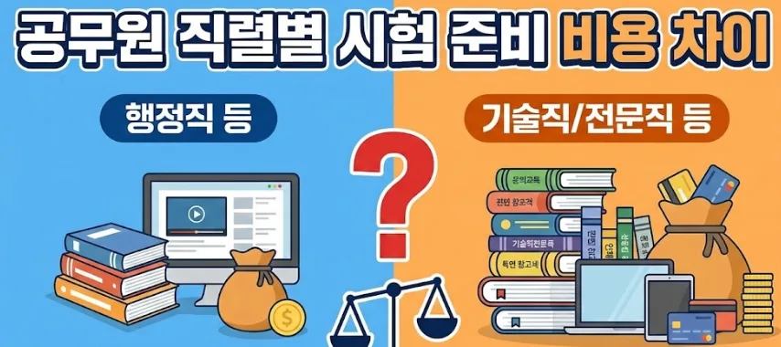 공무원 시험 준비 비용, 직렬별 차이와 절약 팁 2026
