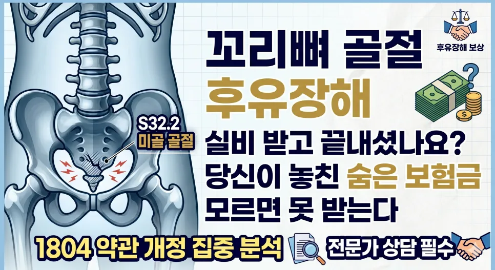 꼬리뼈 골절 후유장해, 2018년 이전 약관으로 15% 보상받는 법 2026 — 비즈니스·경제 — josonsa83