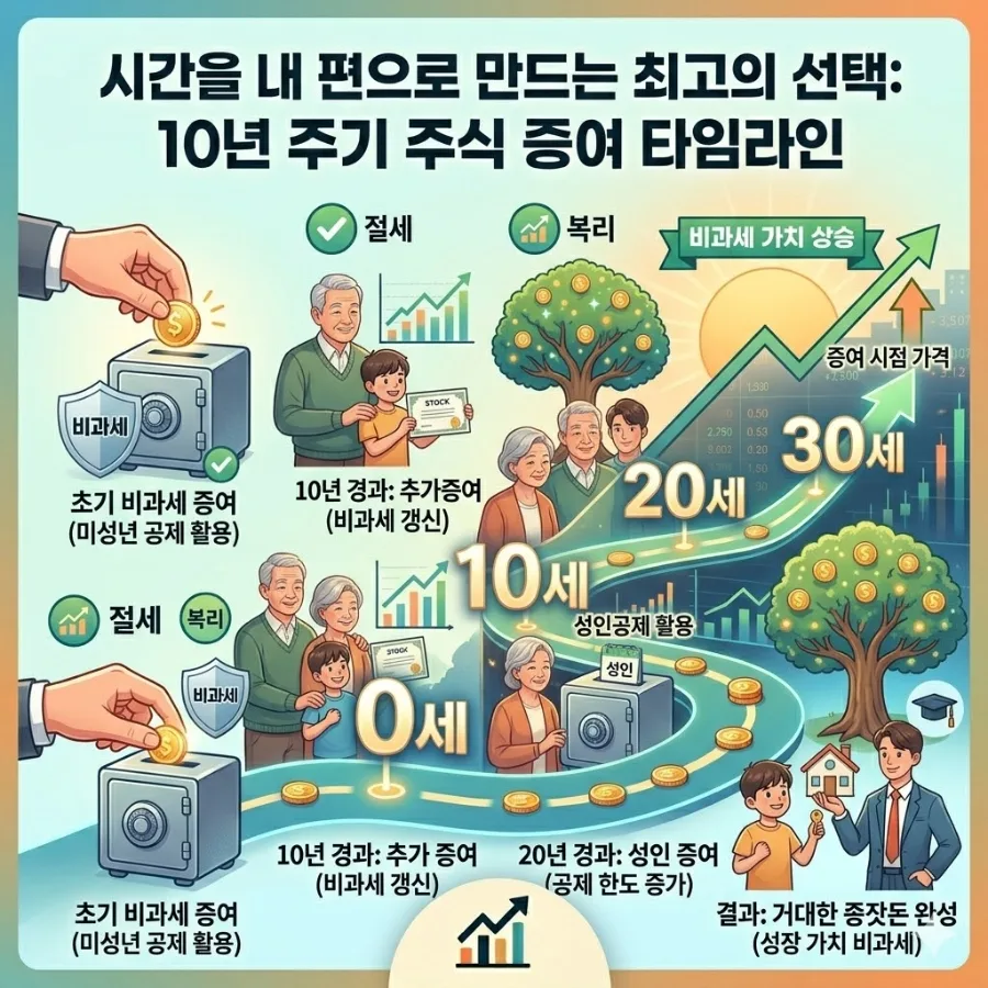 2026년 손주 증여, 주식 계좌로 세금 0원 만드는 법 2