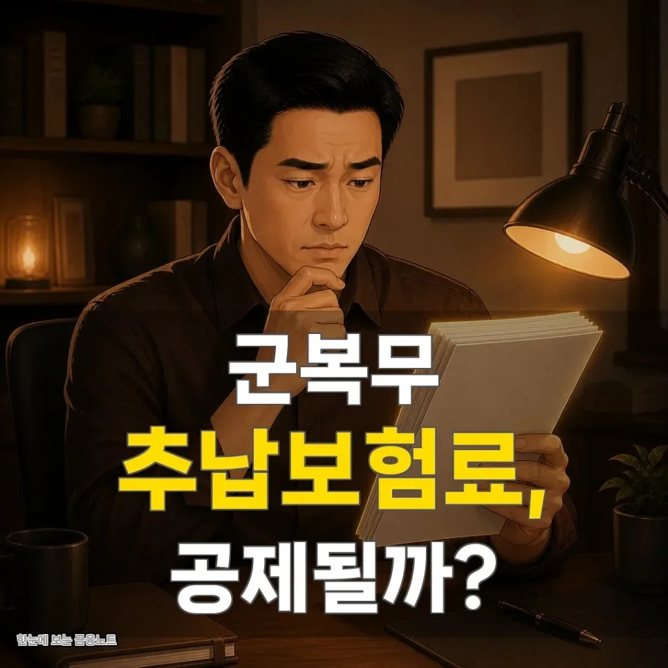 군복무 국민연금 추납 2026: 1600만원 공제받는 법