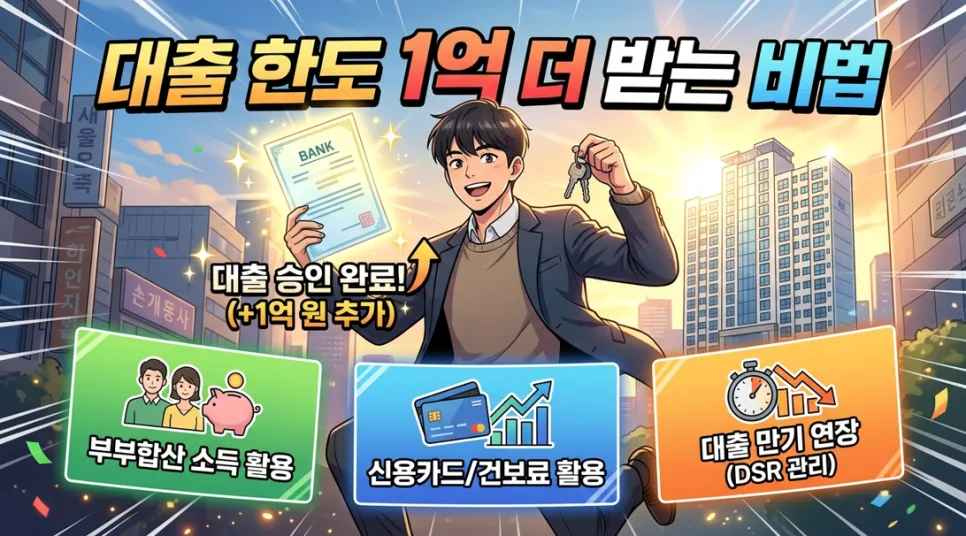 주담대 한도 2026년, 1억 더 받는 DSR 활용법 5가지 2