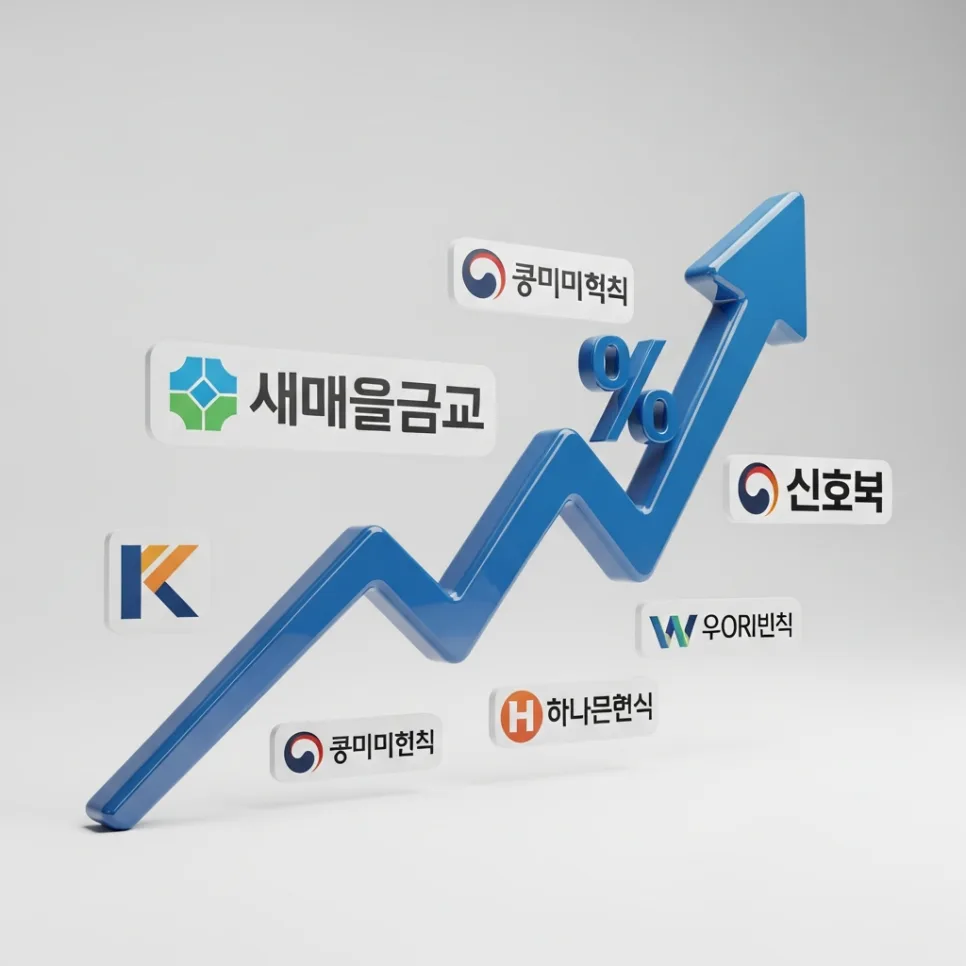 2026년 2금융권 고금리 예금 상품 비교: 새마을금고·신협 4% 막차 타는 법 3
