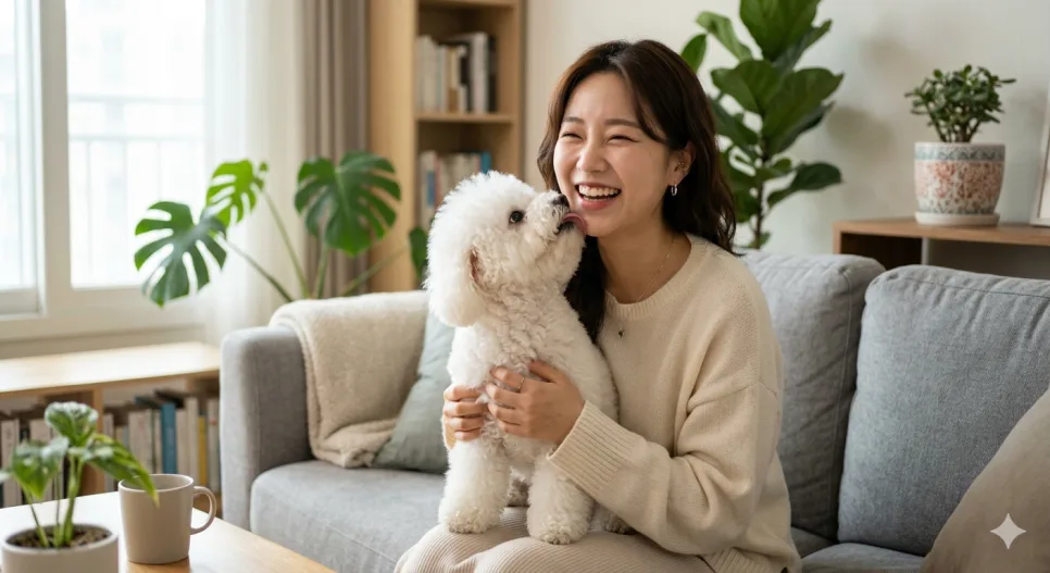 강아지 얼굴 핥는 이유 2026: 애정 넘어선 5가지 심리 분석 2