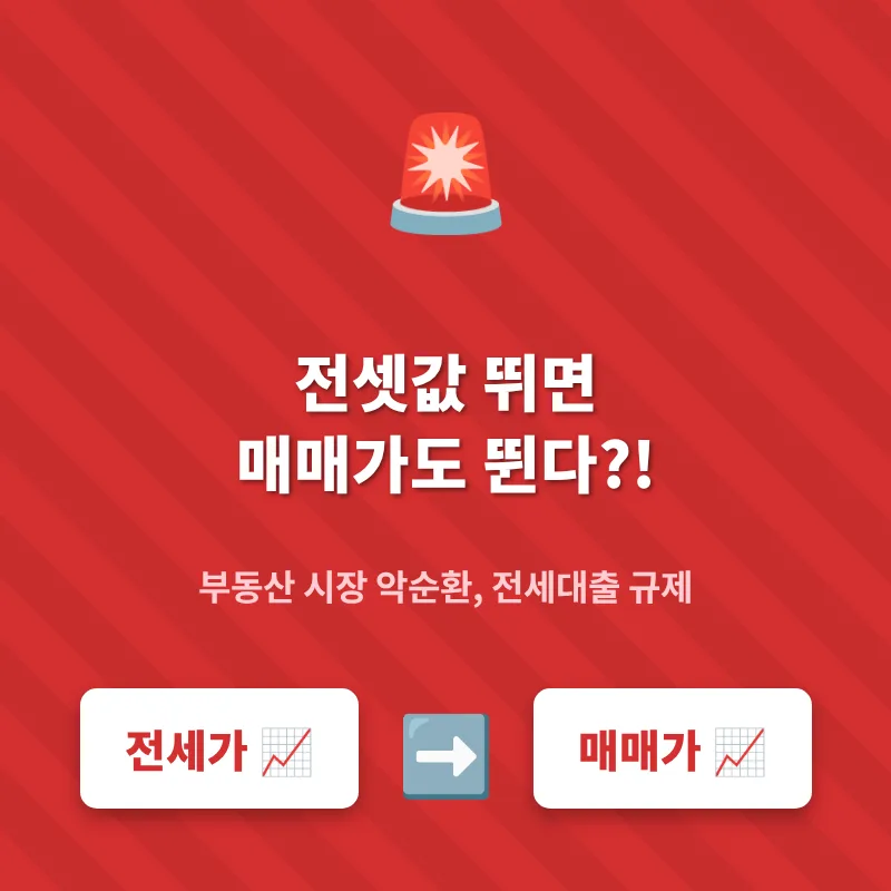 2026년 전셋값 급등, 매매가 도미노 현상 막는 법은?
