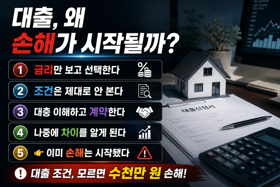 주택담보대출 조건 5가지: 손해 보는 이유와 필수 체크 2026 2