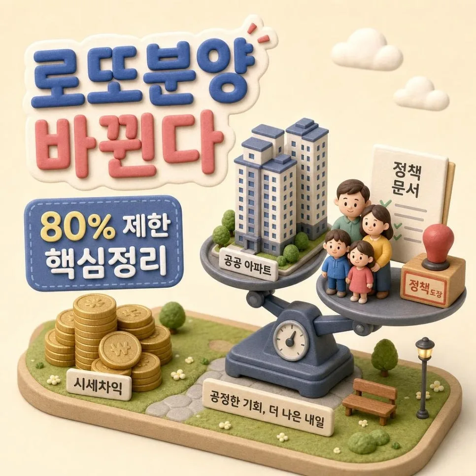 공공주택 시세차익 80% 제한, 2026년 청약 전 필독 가이드 — 비즈니스·경제 — ehbosomi1209