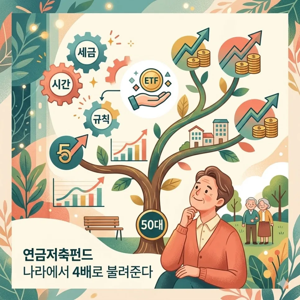 50대 연금저축펀드, 2026년 세금 4배 불리는 법은?