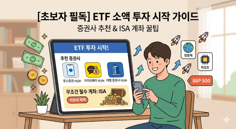 2026년 ETF 투자 시작 가이드: 초보 증권사 & ISA 계좌 완벽 분석