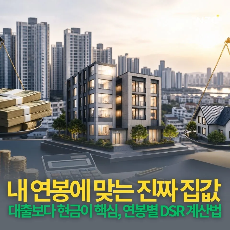 내 연봉으로 살 수 있는 집값 계산법 2026: 대출보다 현금이 먼저? 2