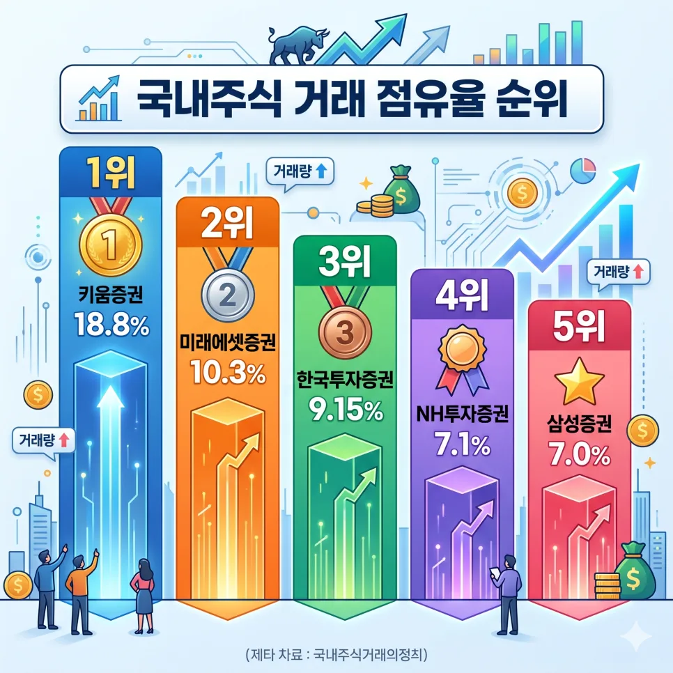 2026년 국내 증권사 순위: 키움 vs 미래에셋, 당신에게 맞는 선택은? 2