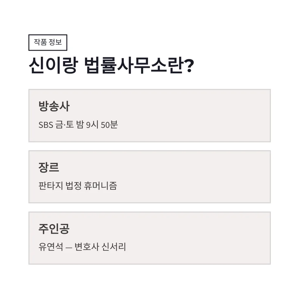 신이랑 법률사무소 유연석, 인생캐 경신한 빙의 연기 비결 2026 2