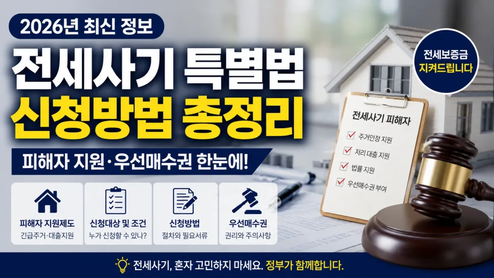 2026년 전세사기 특별법: 지원 대상, 신청 방법, 주거 지원 총정리 — 비즈니스·경제 — gonggamlog 1