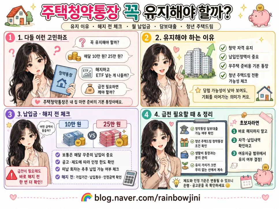 주택청약통장 유지해야 할까? 2026년 혜택 총정리