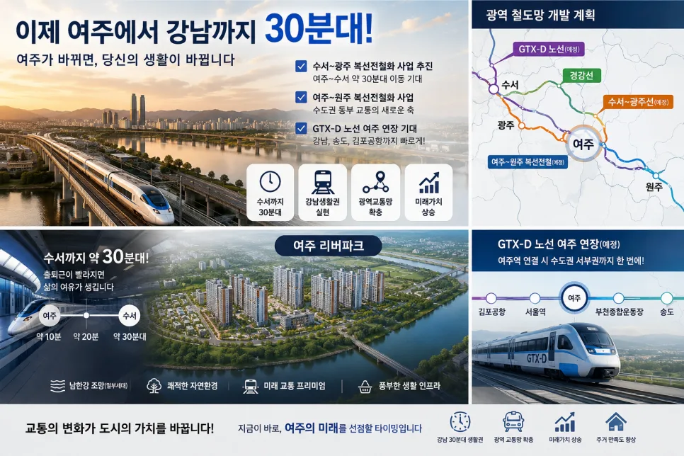 여주 리버파크 아파트 2026년, 강남 30분 시대 교통·자연·가치 분석 2
