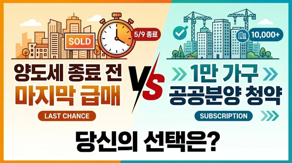 2026년 5월 양도세 폭탄 피하는 법 vs 공공분양 청약 전략