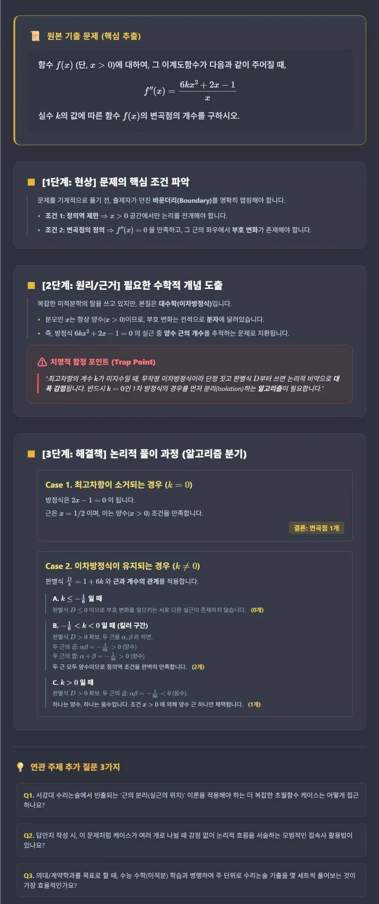2026 서강대 기출 변곡점 개수 추론: 15분 단축 알고리즘 공개 2