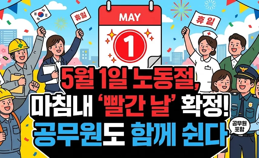 5월 1일 노동절, 2026년부터 공무원도 쉬나요? 법정 공휴일 지정 분석 — 사회·시사 — gogumangchi