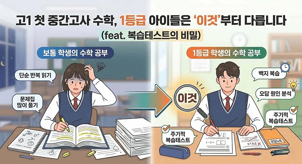 고1 수학 1등급 비결 2026: 복습테스트 활용법 총정리 — 교육·학문 — eunjung145