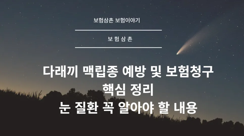 다래끼 맥립종 차이와 보험 청구 2026년 총정리 — 건강·의학 — insu_uncle