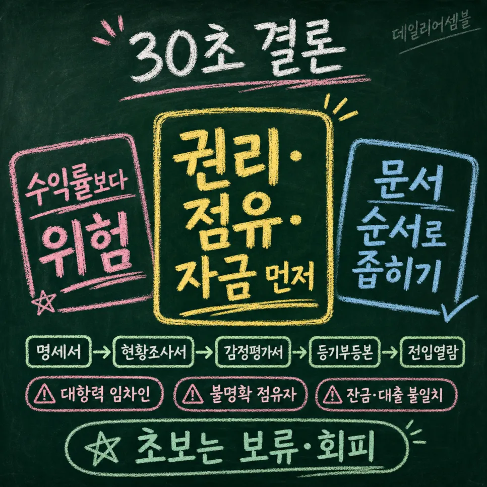 2026년 경매 체크리스트: 입찰 전 권리·점유·자금 리스크 완벽 분석 3
