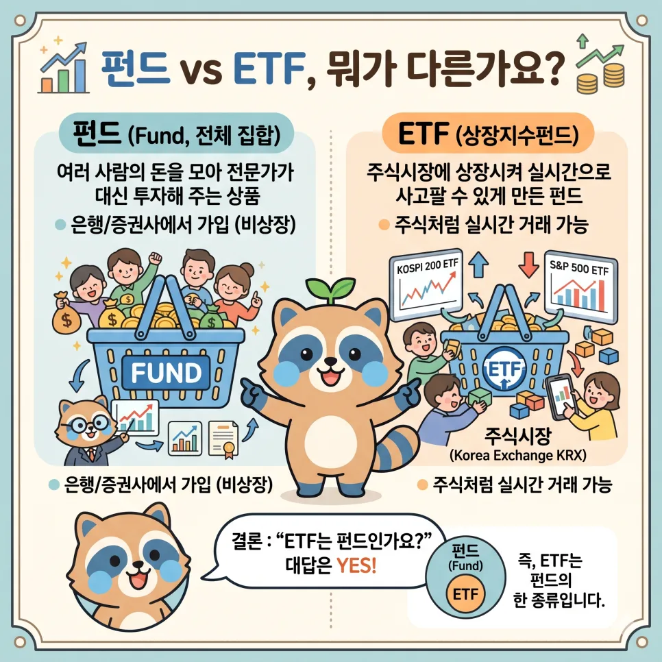 펀드 vs ETF 2026: 투자 방법, 차이점 및 선택 가이드 3