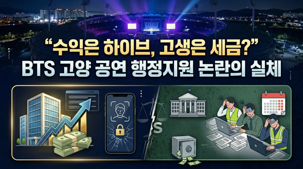 BTS 고양 공연 행정지원 2026: 세금 낭비 논란 분석