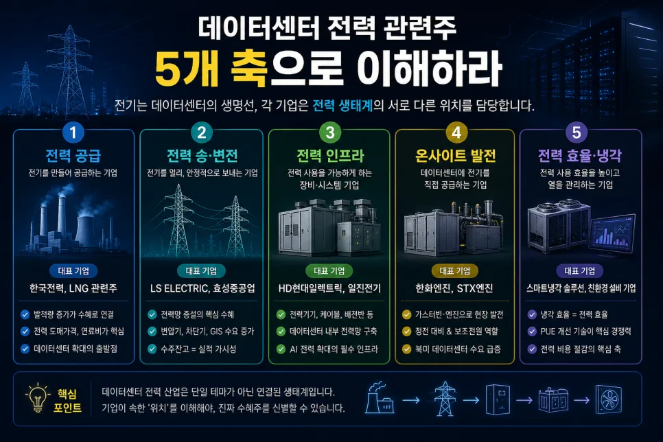 AI 전력 인프라 2026: 데이터센터가 바꾼 관련주 흐름 총정리