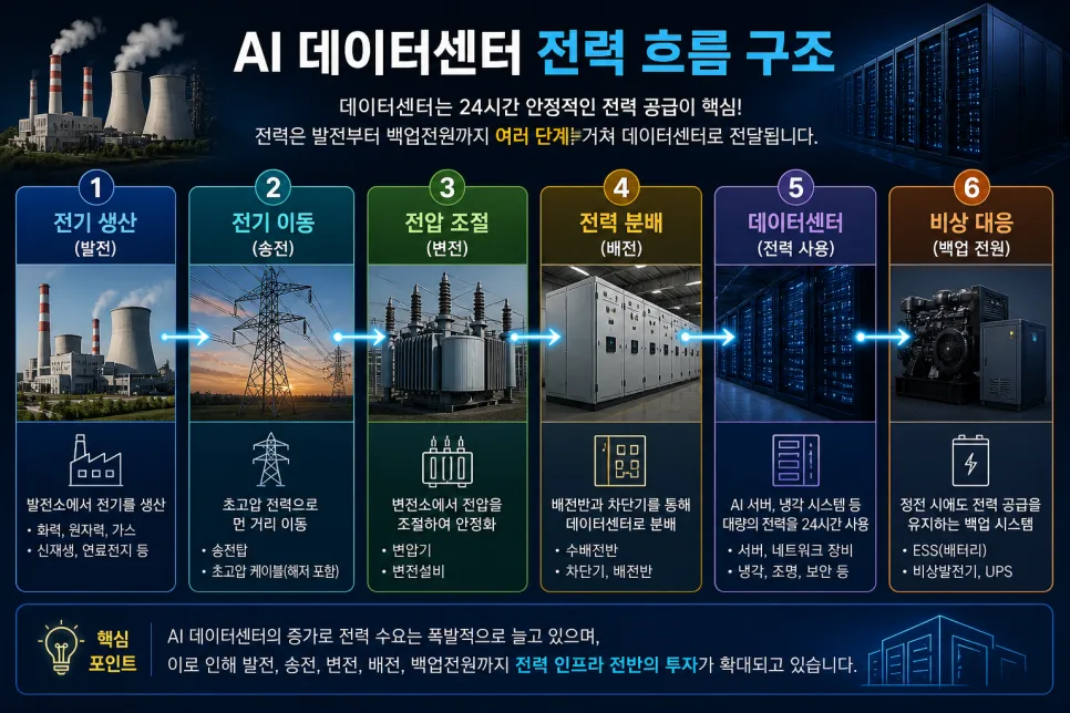 AI 전력 인프라 2026: 데이터센터가 바꾼 관련주 흐름 총정리 2