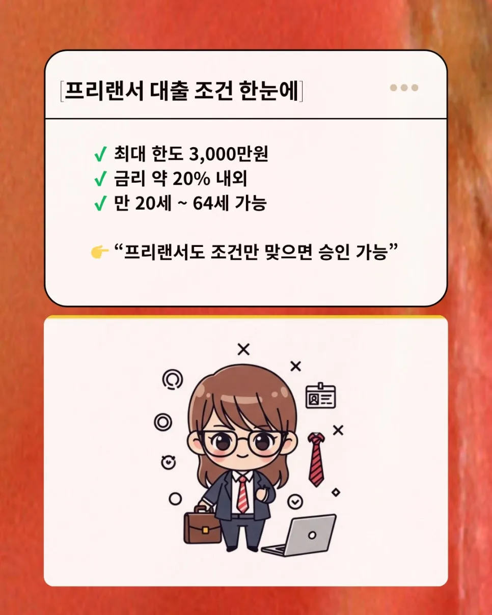 프리랜서회생대출 승인조건 2026: 직군별 한도/금리 완벽 분석 2