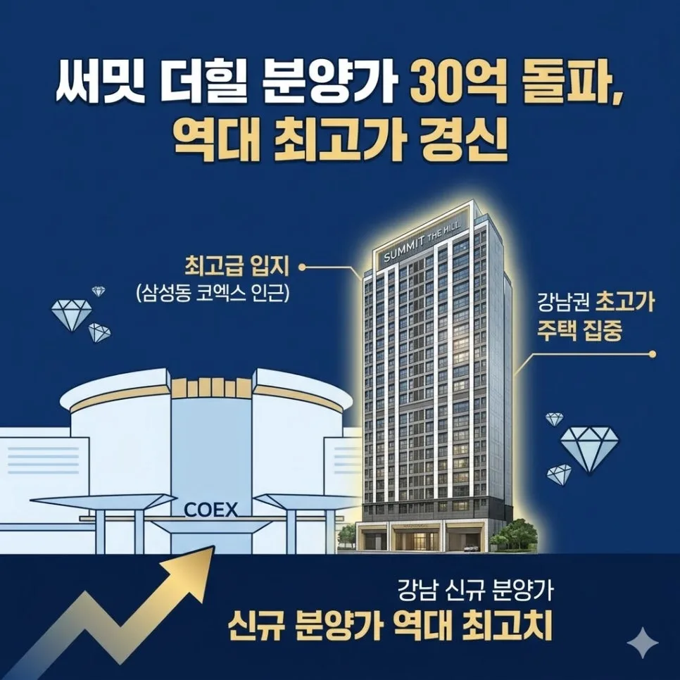 써밋 더힐 30억 최고가 경신, 2026년 자금 조달 방법은?