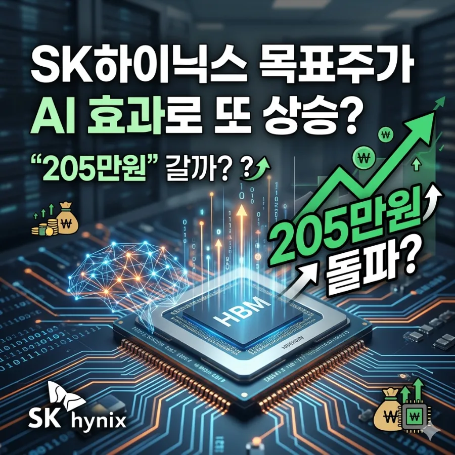 SK하이닉스 목표주가 205만원 돌파 가능성 분석 2026