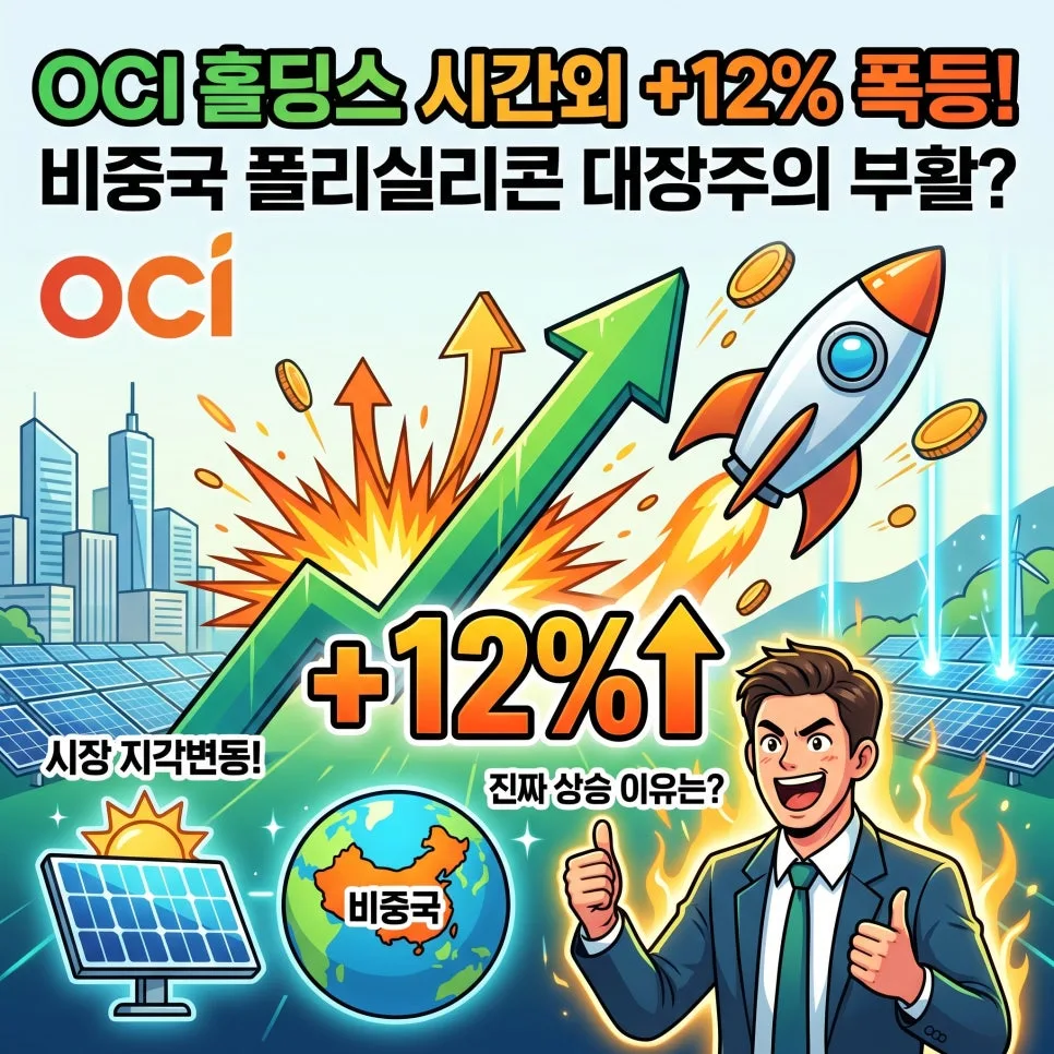 OCI홀딩스, 비중국 폴리실리콘 대장주 급등 이유 2026년 전망