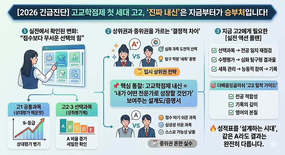 고교학점제 고2 내신, 2026년 승부처는? 선택과목 전략 총정리 2